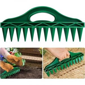 12 Trous Distributeur de Graines Semis, Distributeur de Semences à Creuser dans Le Sol, Semoir à Graines Manuel Outil d'Ameublissement du Sol, Aide