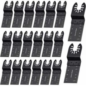 Lame de scie oscillante universelle en m&eacute;tal et bois - 20 pi&egrave;ces - 35 mm - Outil multifonction &agrave; d&eacute;gagement rapide pour DeWalt, Craftsman, Bosch,