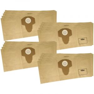 20x Sacs compatible avec Parkside pnts 1300, pnts 1300 B2, pnts 1300 A1 aspirateur - papier, 58,5cm x 25,4cm marron - Vhbw