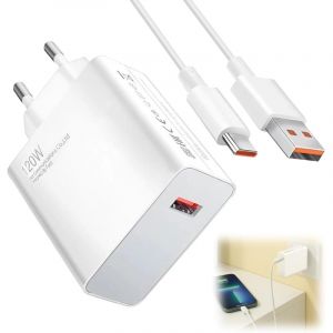 Chargeur Rapide 120W pour Xiaomi 14T Pro/13T Pro/11T Pro, Chargeur USB-C pour Redmi Note 14 Pro 5G xiaomi POCO F7 Ultra F6 Redmi Turbo 4 3,Chargeur