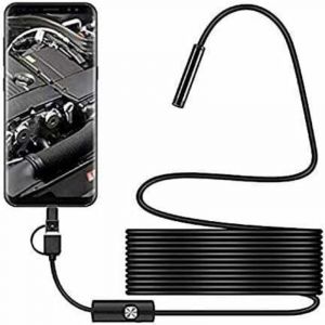 Cam&eacute;ra d'inspection de serpent USB, endoscope USB C &eacute;tanche 2.0 MP IP67, cam&eacute;ra de type C avec 8 lumi&egrave;res LED r&eacute;glables pour Android, PC