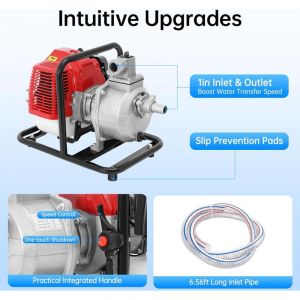 Pompe &agrave; eau &agrave; haut rendement &agrave; 2 temps pompe &agrave; eau portative pompe &agrave; moteur &agrave; cylindre unique pompe &agrave; essence pompe de jardin pompe &agrave; refroidissement