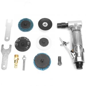 Sjlerst - Meuleuse Pneumatique, 1/4 ''bsp Meuleuse à Air Meuleuse d'Angle Pneumatique à 90 Degrés avec Disque de Meulage 2 Pouces mbsp pour Ebavurage