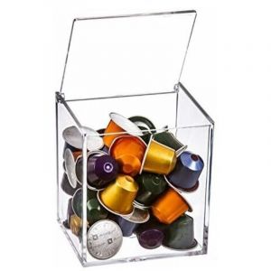 VURAHOME - Porte-capsules en m&eacute;thacrylate pour capsules nespresso ou dolc&eacute;guste Capacit&eacute; pour 13 capsules Dolce Gusto ou 40 capsules Nespresso