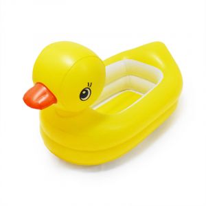 Baignoire gonflable pour b&eacute;b&eacute; en forme de canard, portable, pour nourrissons et jeunes enfants, mini-piscine gonflable avec douche int&eacute;gr&eacute;e, pour