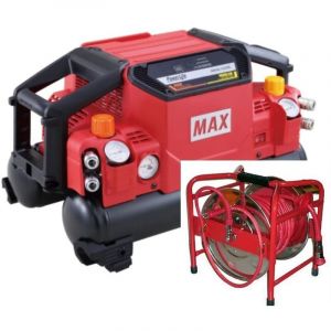 Compresseur Max AKHL1320E haute pression 34 bars + enrouleur 30 m&egrave;tres Max SD630A2