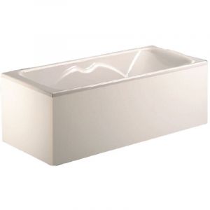 Habillage stratifi&eacute; blanc pour baignoire 1m50.