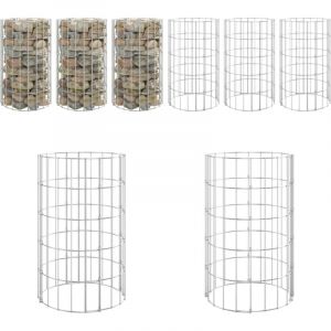 Vidaxl - Lit surélevé à gabion circulaire 3 pcs Acier galvanisé Ø30x50cm - Jardiniere En Gabion - Lit Surélevé - Bacs De Plantation - Décoration