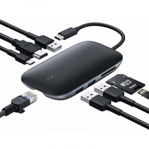 AUKEY CB-C71 hub d'interface 5000 Mbit/s Noir