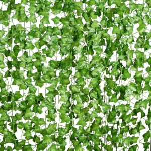Serbia - 8 Pièces Artificiel Lierre Guirlande, Artificiel Feuillage Vigne Guirlande de Lierre Faux Lierre Treillis Plantes Décoration pour