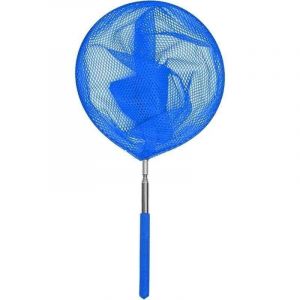 Filet d'&eacute;puisette t&eacute;lescopique pour piscine Filet de nettoyage en acier inoxydable &Eacute;puisette t&eacute;lescopique pour bassin avec poteau t&eacute;lescopique pour