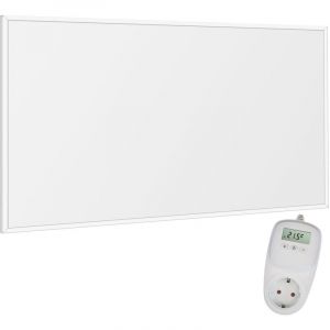 Viesta - Chauffage Infrarouge Mural avec Thermostat [incl. TH10 thermostat] – Radiateur Mural – Chauffage Infrarouge Carbon Crystal – Panneau
