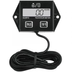 Digital Compteur Heure Tachym&egrave;tre,Batterie Rempla&ccedil;able rpm M&egrave;tre Pour Scooter Pelouse Tracteur Dirt Bike G&eacute;n&eacute;rateur Tron&ccedil;onneuse Hors-bord Moteur