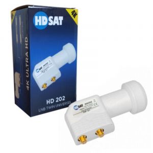 MODELE RECONDITIONNE - HDSAT HD202 LNB Twin Full HD 4K T&ecirc;te Parabole 2 sorties 0,1dB