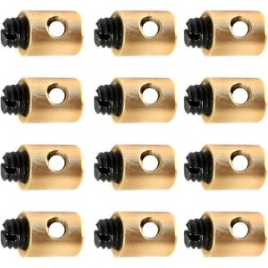 10 Pi&egrave;ces Serre cable, serre cable acier, Serre Cable velo, Serre-serre Cable Velo C&acirc;bles de Gaz en Laiton pour Acc&eacute;l&eacute;rateurs de Scooters et Motos