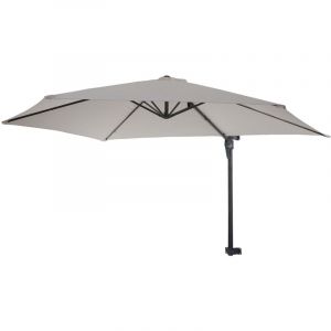 [JAMAIS UTILIS&Eacute;] Parasol de mur Casoria, parasol d&eacute;port&eacute; pour balcon ou terrasse, 3m inclinable, sable