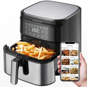 Proscenic - T21 - Friteuse électrique sans huile à air chaud - Antiadhésive - 5,5L - Ecran Tactile - Noir