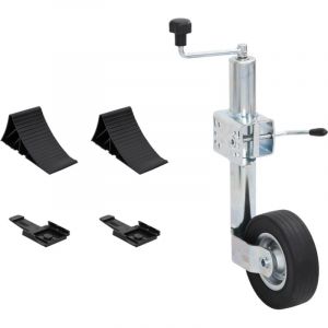 Vidaxl - Roue jockey 60 mm avec 1 pince fendue et cales de roue