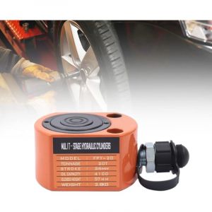 Cric hydraulique, 20 tonnes, mini v&eacute;rin hydraulique multi-action, v&eacute;rin de levage hydraulique industriel pour la construction m&eacute;canique, orange