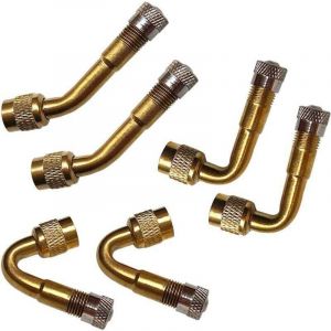 6 Pi&egrave;ces Prolongateur de Valve Pneu avec Adaptateur Raccord - Extension &agrave; 45&deg;, 90&deg;, 135&deg; - Embout de Gonflage Coud&eacute; pour re, Camion, Moto, V&eacute;lo,
