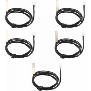 Lot de 5 sondes de capteur de température étanches ntc 10 k 1 % 3950 Thermistor, câble d'extension de 1 m, détecteur de température, jauge pour