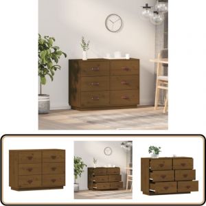Vidaxl - Buffet Marron miel 100x40x75 cm Bois massif de pin - Buffet - Meuble De Rangement - Commode - Bois Massif - Pin
