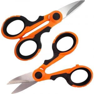 2pcs Ciseaux Câble Fibre Optique, Ciseaux d'électricien et Dénudeur de Câble, pour Ciseaux Électriques Multi-Usages pour Câble Électrique Coupé