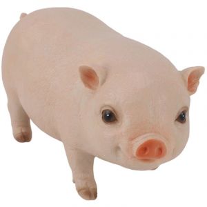 Petite statue de cochon debout, figurine de porcelet, sculpture animale en résine pour jardin extérieur et décoration de bureau