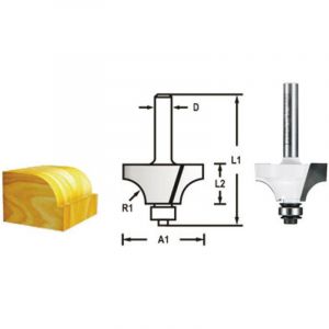 Fraise 1/4 rond+rlt Q6 D22,2 Makita D-48468