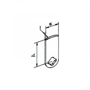 Came droite pour serrure batteuse 900 / 2800 / 8800-01 39,5 mm x