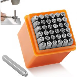 37 Pi&egrave;ces Lettres et Chiffres &agrave; Frapper, A-Z et 0-9 Lettre a Frapper Metal, Poincon Metal a Frapper Lettres et Chiffres &agrave; Frapper, Lettre &agrave; Frapper