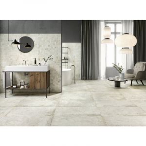 Grès cérame - DEBRIS - Talc - 60x120 - Antidérapant - (1,44 m²)