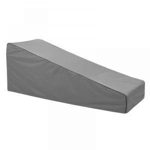 Housse de chaise longue de jardin grise, 208 x 76 x 41/79 cm, tissu Oxford 210D, pour chaise longue de jardin grise, tissu Oxford sur les meubles de