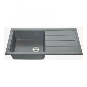 Evier de cuisine simple 1000 mm - gris ciment - Galanthus