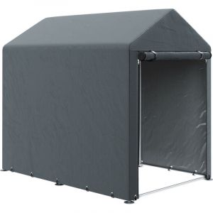 Abri de jardin tente de stockage portable avec cadre en m&eacute;tal galvanis&eacute; et grande porte, 1,2 x 1,8 m
