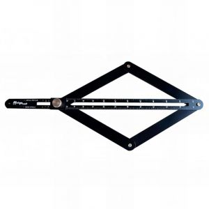 Fausse &eacute;querre aluminium 300 mm &ndash; Anodisation noire &ndash; Marquage au laser &ndash; Pour coupes d'angle pr&eacute;cises &ndash; Holzprofi