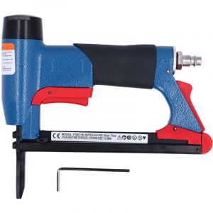 SNQ - Agrafeuse Pneumatique – Agrafeuse à Air pour Menuiserie et Fabrication de Meubles,140 Clous, 1/4"-5/8", Agrafeuse pour Tissus D'ameublement