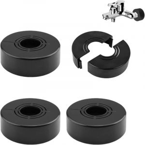 4 Pi&egrave;ces Rosace Robinet, Rosace Mitigeur Douche 3 Tailles en 1, Cache Tuyau Radiateur Ajustable, Rosaces de Douche D&eacute;coratives pour Robinets,