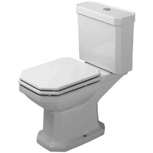Duravit 1930 - cuvette de WC à poser à installer avec réservoir, 36cm x39cm x67 cm, blanc - cuvette, sortie intérieure verticale 0227010000