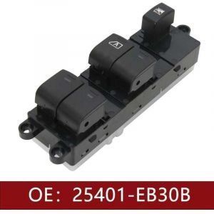 Bouton Leve Vitres pour Nissan Qashqai J10 Navara d40 Pathfinder Porte Avant &Eacute;lectrique Interrupteur L&egrave;ve-vitre Principal 2005-2016 25401-EB30B
