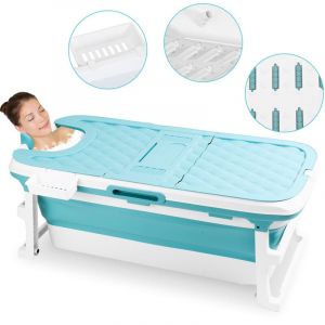 Vingo - Baignoire Bébé Pliable Baignoire Bébé Ergonomique avec Pieds, Baignoire Pliable 128cm