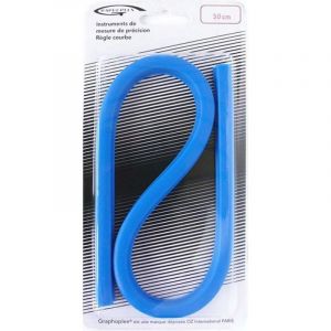 R&egrave;gle courbe flexible - GRAPHOPLEX - 50 cm - Gabarit d'encadrement - Mixte - Adulte