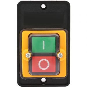 Commutateur à Bouton Poussoir, AC220V / 380V 10A Bouton Poussoir Étanche Interrupteur Sécurité Interrupteur à Bouton-Poussoir ON/OFF pour Machines