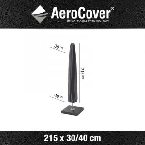 Aerocover - Housse de parasol de jardin 7984 &Oslash;30-40x215 anthracite Homms
