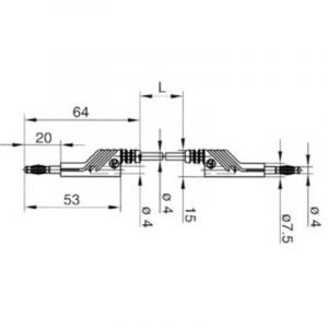 Cordon de mesure 4mm 100cm - jaune (mln-sil 100/1) HM4030100 RI1113