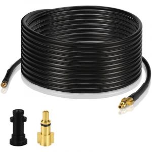 Hengda - swanew Tuyau pour nettoyeur haute pression Tuyau déboucheur flexible noir Nettoyage de 10m