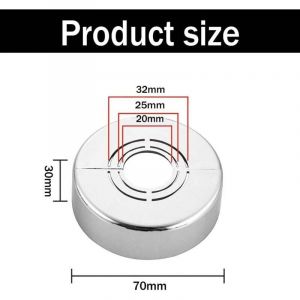 4 Pi&egrave;ces Cache Tuyau Radiateur, Argent Mat&eacute;riau ABS Rosace Robinet, Rosace Radiateur D&eacute;tachable, Diam&egrave;tre du Trou R&eacute;glable, pour D&eacute;coration de