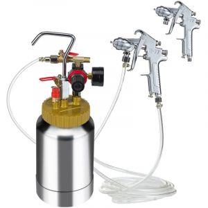 Mophorn - R&eacute;servoir de peinture &agrave; air comprim&eacute; 2L, pistolet &agrave; peinture l&eacute;ger de 0,5 gal avec buse de 1,8 mm, tuyau de 3 m pour la maison,