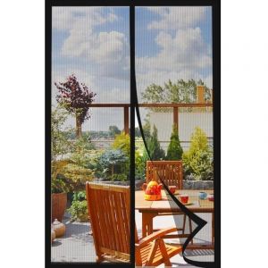 Moustiquaire Porte Fenetre Magnetique 80x210cm, Rideau Anti Insecte Mouche, Moustiquaire Baie Vitree Coulissante Magntique, Rideaux Fentre Aimante