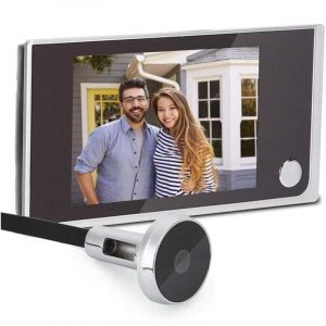 Judas de Porte avec &eacute;cran LCD Num&eacute;rique 3,5" 120 degr&eacute;s pour Surveiller les yeux de chat, Digital Door Viewer Judas de Porte Camera Surveillance